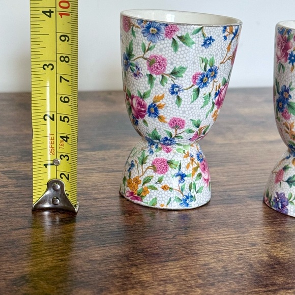 Vintage Royal Winton Old Cottage Chintz Double Egg Cups - Picture 6 of 6